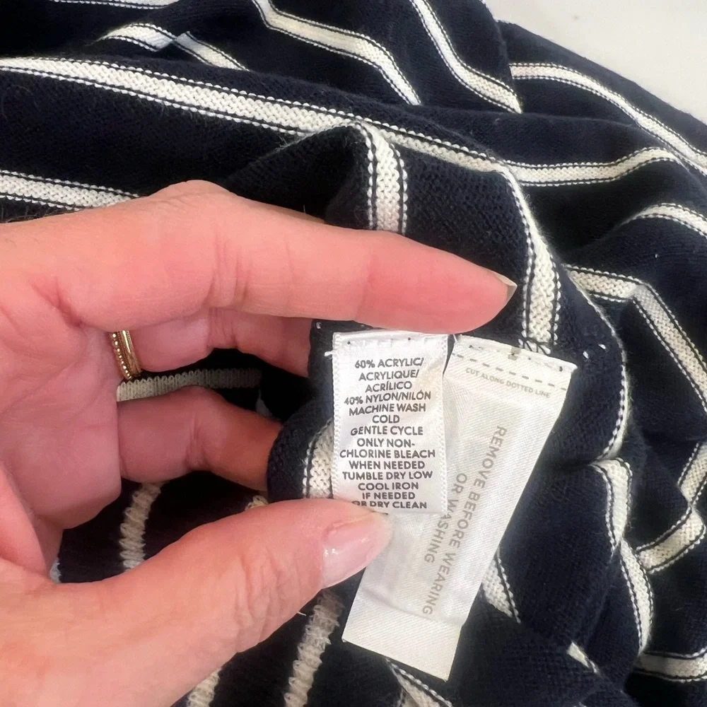 LOFT NWT Striped Sweater Navy/White XXL - Picture 6 of 8